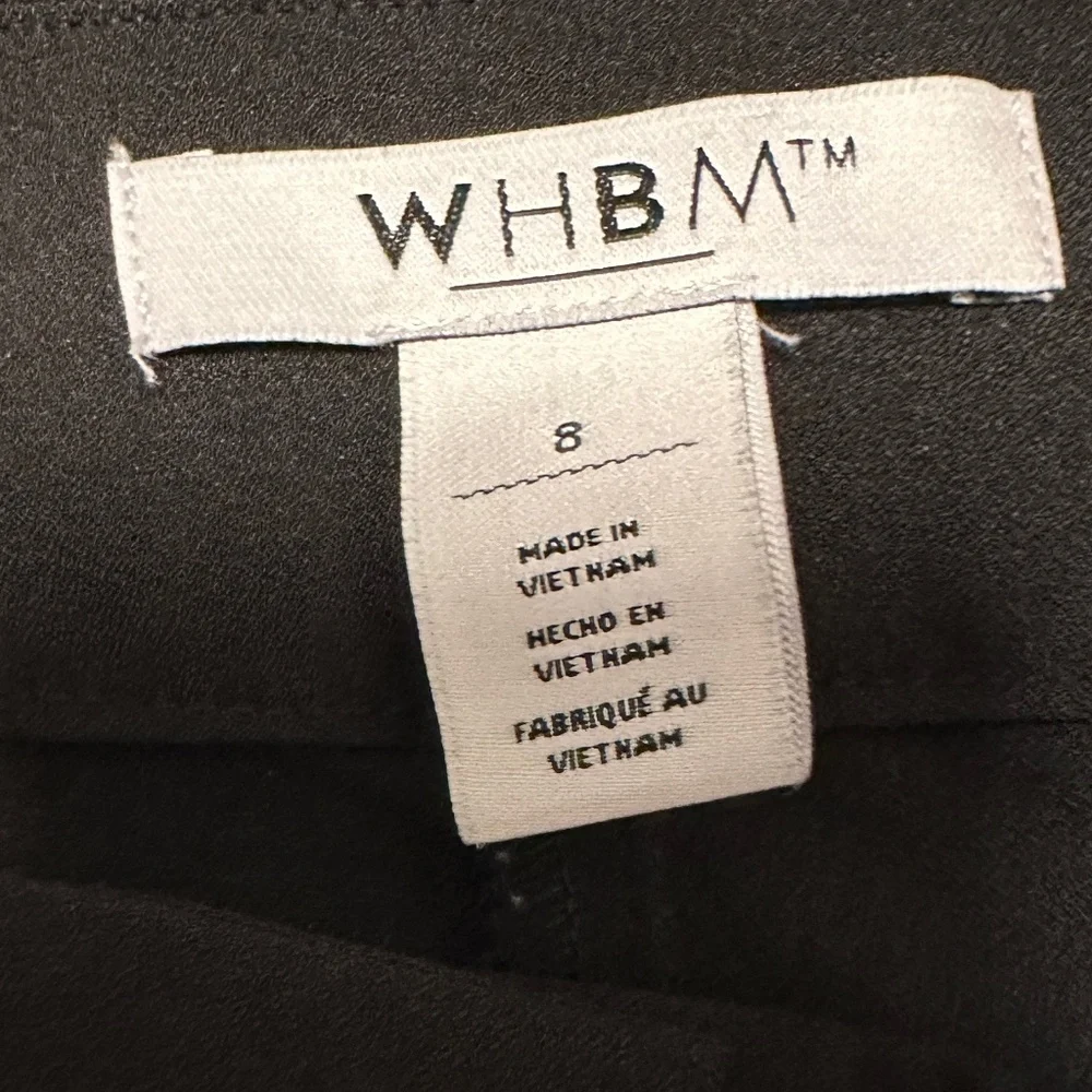 *WHITE HOUSE BLACK MARKET* Black Dress Tie-Waist Shorts Size 8 - Picture 4 of 5